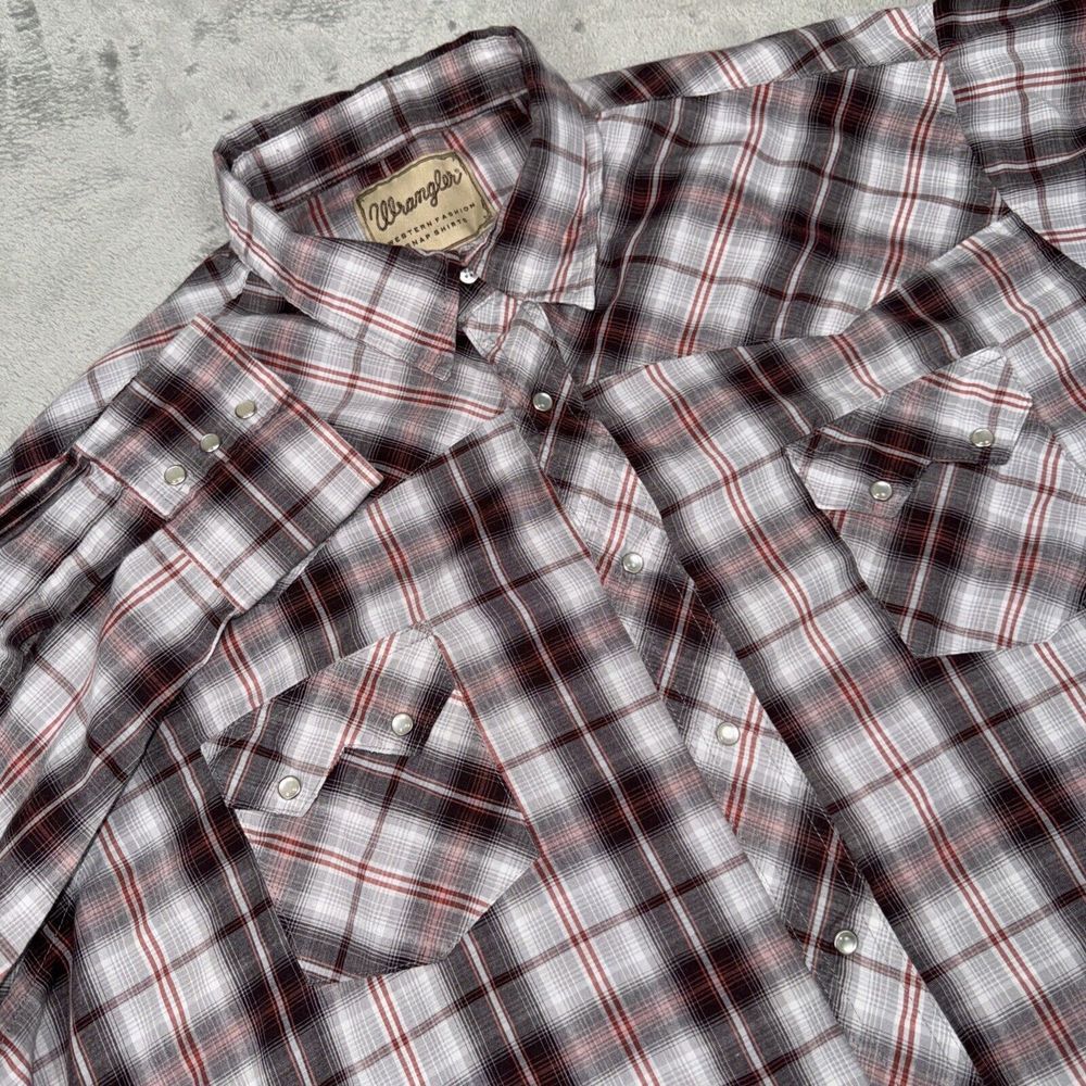 Vintage Wrangler Shirt‎ Mens XXXL Pearl Snap Sawtooth Rockabilly Western Ranch